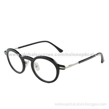 Black Circle Frame Eyeglasses with New Asian Style